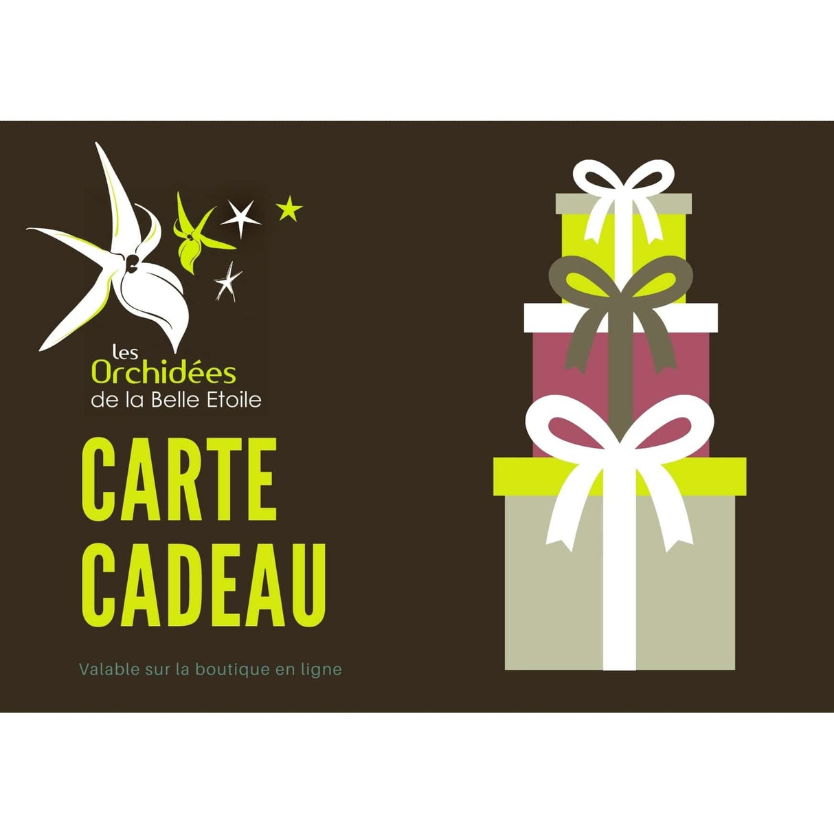 Carte-cadeau Les Orchidées de la Belle Etoile