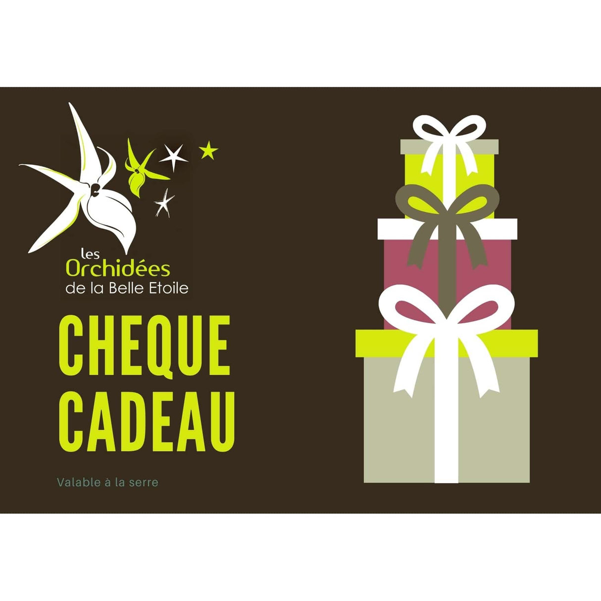 Chèque cadeau (à utiliser à la serre)